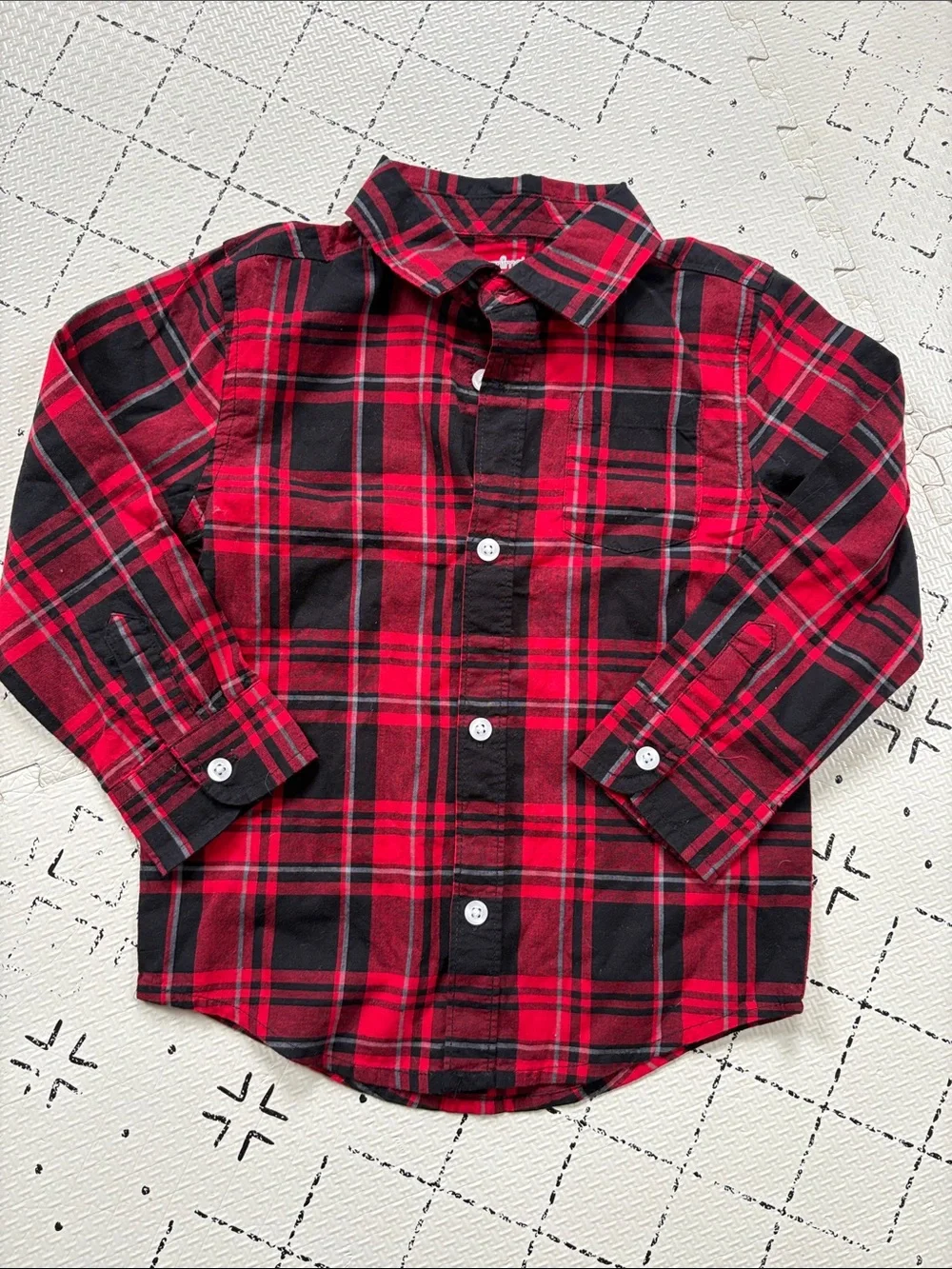 Toddler long sleeve plaid button down